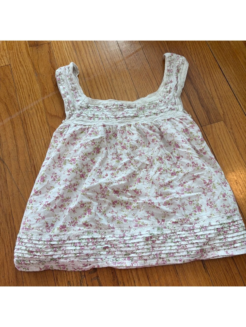 Vintage Y2K floral lace babydoll top